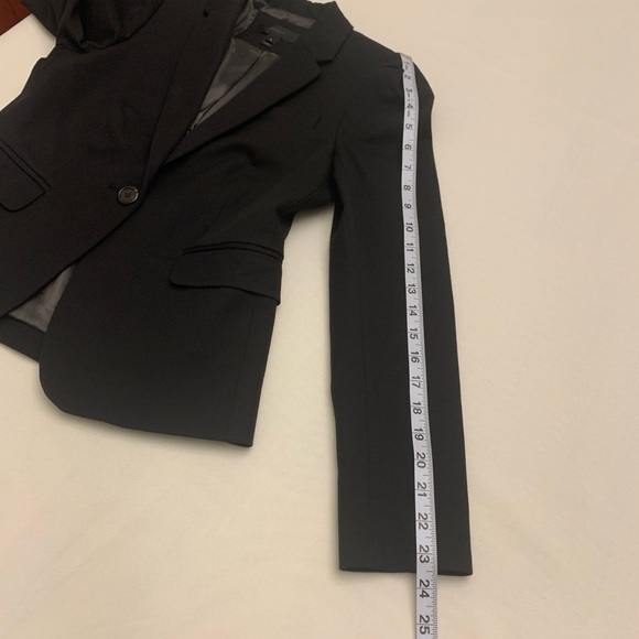 J. Crew black one button blazer puffy sleeves size 0 - Picture 14 of 15